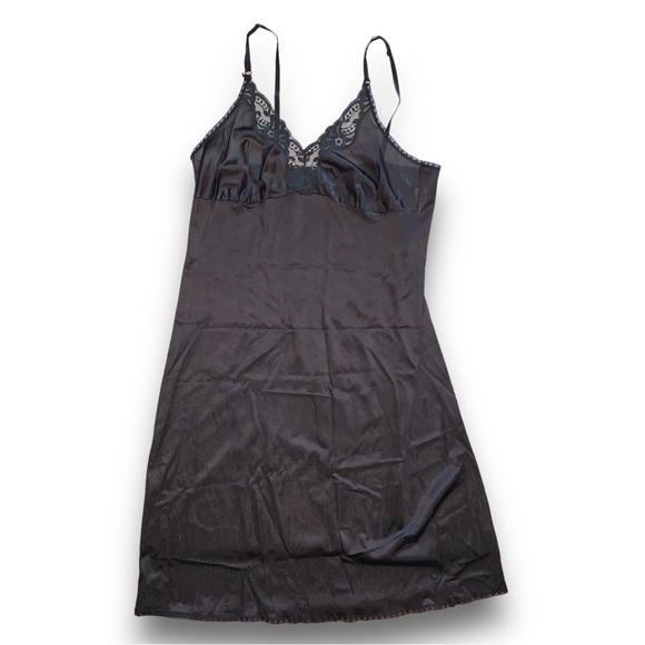 v i n t a g e :: Authentic 60s Satin Nylon Lace Full Slip Dress ILGWU - Picture 7 of 14